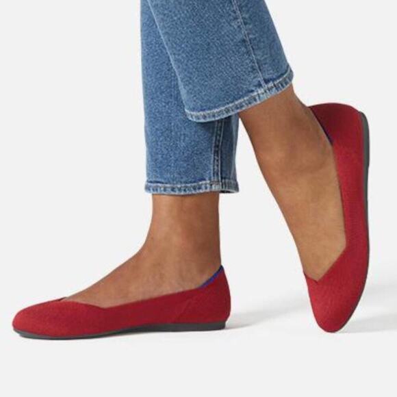 Rothys red  round toe size 7 flat woman’s flat - Picture 11 of 11